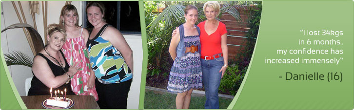 Danielle lost 34kg