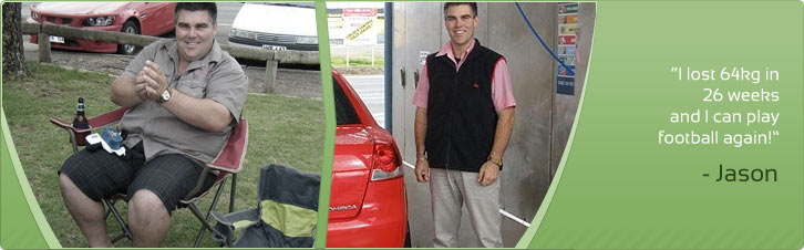 Jason lost 64kg in 26 weeks