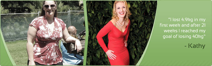 Kathy lost 40kg in 21 weeks